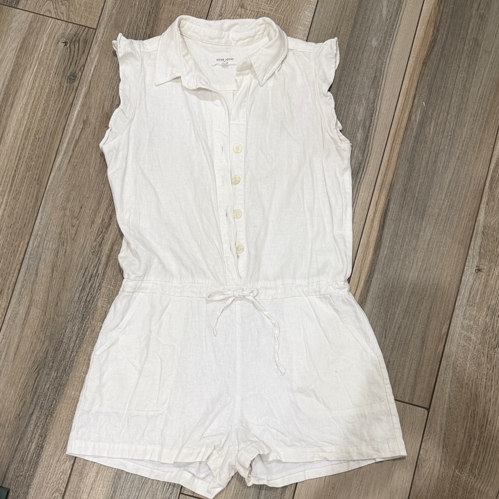 Dear John White Sleeveless Romper